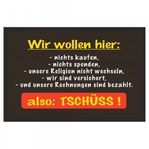 Fußmatte Türmatte Fußabtreter - tschüss