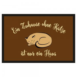 Fußmatte Türmatte Fußabtreter - Zuhause ohne Katze