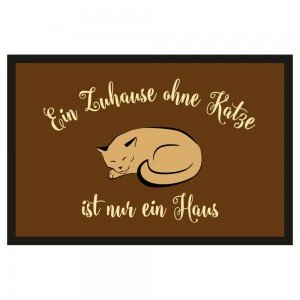 Fußmatte Türmatte Fußabtreter - Zuhause ohne Katze