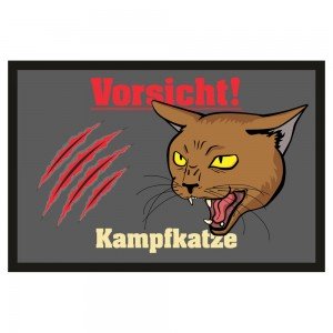 Fußmatte Türmatte Fußabtreter - Kampfkatze