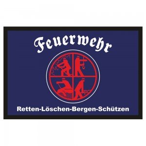 Fußmatte Türmatte Fußabtreter - Feuerwehr Logo