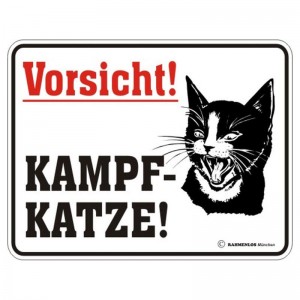 Magnetschild - Kampfkatze