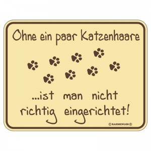 Magnetschild - Katzenhaare