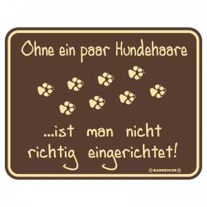 Magnetschild - Hundehaare