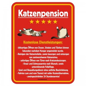 Magnetschild - Katzenpension