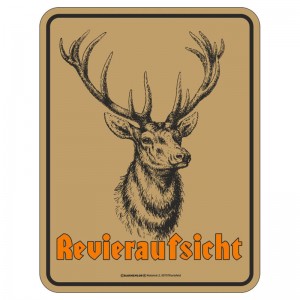 Magnetschild - Revieraufsicht