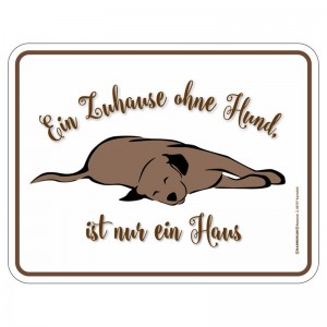 Magnetschild - Zuhause ohne Hund