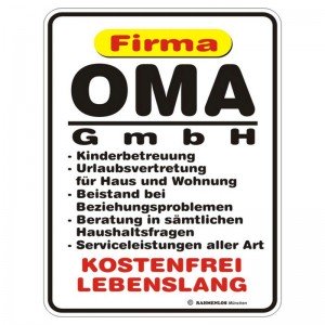 Magnetschild - Oma GmbH