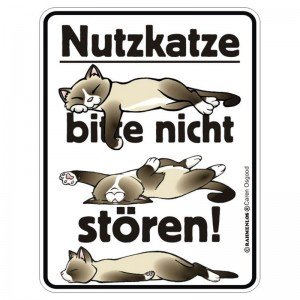 Magnetschild - Nutzkatze