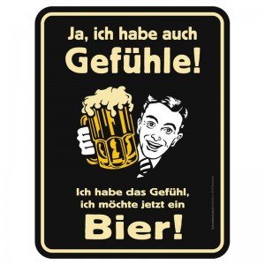 Magnetschild - Gefühle Bier