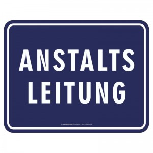 Magnetschild - Anstaltsleitung