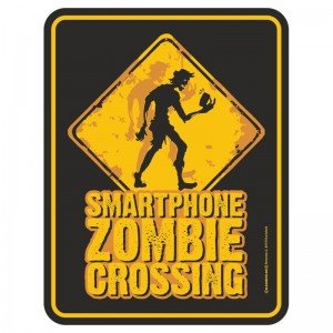 Magnetschild - Smartphone Zombie