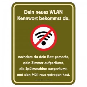 Magnetschild - WLAN Kennwort