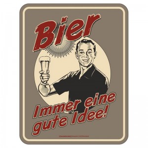 Magnetschild - Bier Idee
