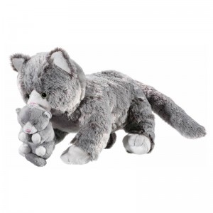 Softissimo Katze Mama mit Baby 32cm