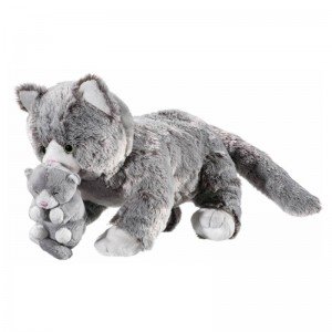 Softissimo Katze Mama mit Baby 32cm