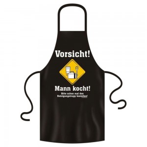 Schürze Küche & Grill - Vorsicht Mann kocht!
