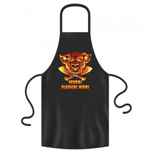 Schürze Küche & Grill - Feuer Fleisch Bier
