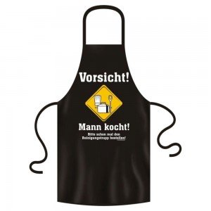 Schürze Küche & Grill - Vorsicht Mann kocht!