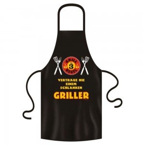 Schürze Garten & Grill - Grillregel Vertraue nie einem schlanken Griller