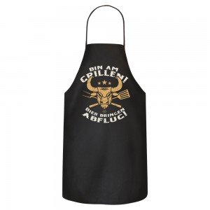 Schürze Küche & Grill - Bin am Grillen 2 Bulle