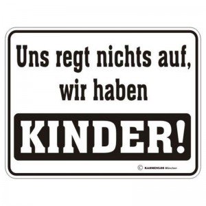 geprägtes Blechschild - Kids
