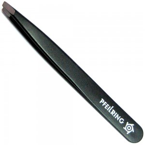 Pfeilring Pinzette, 9,5cm, Edelstahl INOX schwarz, ideal bei Nickelallergie