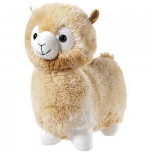 Lama stehend hellbraun 32cm