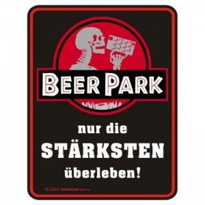 geprägtes Blechschild - Beer Park