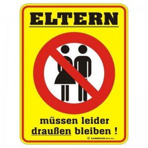 geprägtes Blechschild - Eltern