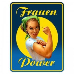 geprägtes Blechschild - Frauen Power