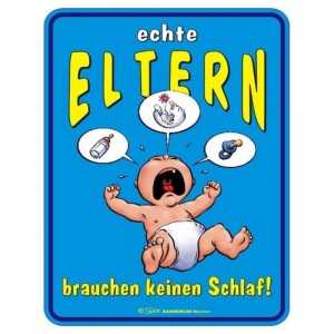 geprägtes Blechschild - Echte Eltern