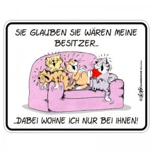 geprägtes Blechschild - Uli Stein - Sie glauben ..