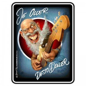 geprägtes Blechschild - Je oller desto doller