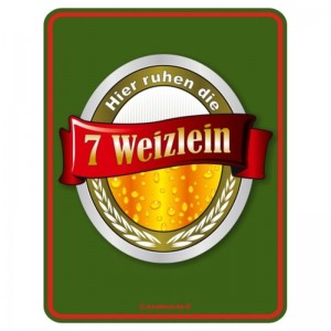 geprägtes Blechschild 7 Weizlein