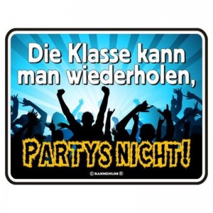 geprägtes Blechschild - Party Time