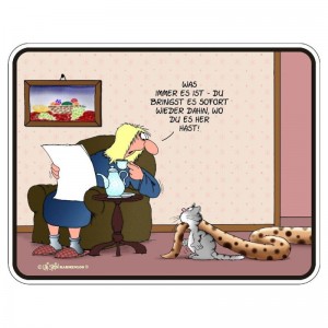 geprägtes Uli Stein Blechschild Bring sie zurück