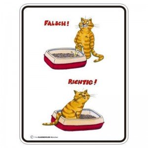 geprägtes Blechschild - Sitzpinkler