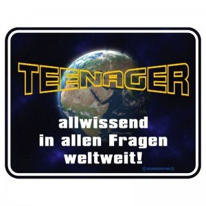 geprägtes Blechschild Teenager