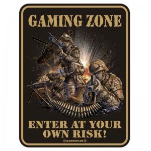 geprägtes Blechschild - Gaming Zone