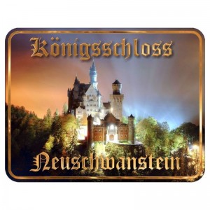 geprägtes Blechschild Königsschloss Neuschwanstein