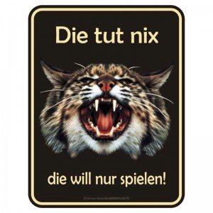 geprägtes Blechschild - Die tut nix