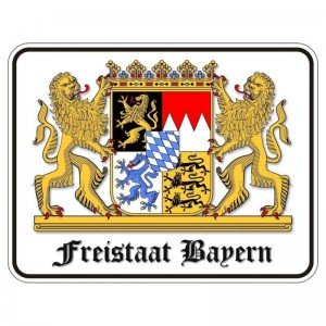 geprägtes Blechschild - Freistaat Bayern