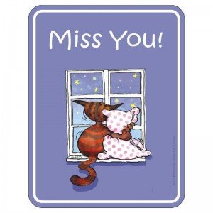 geprägtes Blechschild Miss You!