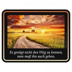 geprägtes Blechschild - Es genügt nicht den Weg zu kennen