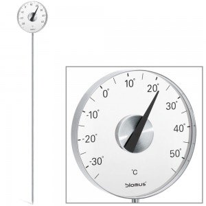 Gartenthermometer GRADO Edelstahl matt mit Erdspieß