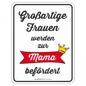 geprägtes Blechschild - Großartige Frauen