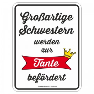 geprägtes Blechschild - Großartige Schwestern