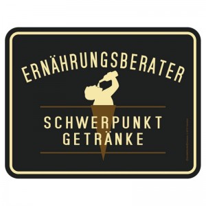 geprägtes Blechschild - Ernährungsberater