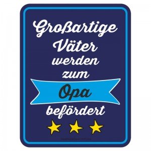 geprägtes Blechschild - Großartige Väter